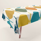 Retro Fish Mid Century Modern Multicolor Abstract Pattern Tablecloth Gallery Image 1