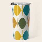 Retro Fish Mid Century Modern Multicolor Abstract Pattern Travel Mug Gallery Image 3