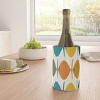 Retro Fish Mid Century Modern Multicolor Abstract Pattern Wine Chiller Gallery Image 4