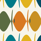 Retro Fish Mid Century Modern Multicolor Abstract Pattern Coffee Mug Gallery Image 2