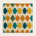 Retro Fish Mid Century Modern Multicolor Abstract Pattern Wood Wall Art Gallery Image 1