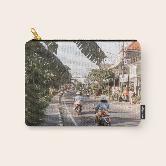Tropical Road On Bali Island Art Print | Summer Holiday Photo | Digital Indonesia Travel Photography Carry All Pouch Gallery Image 1