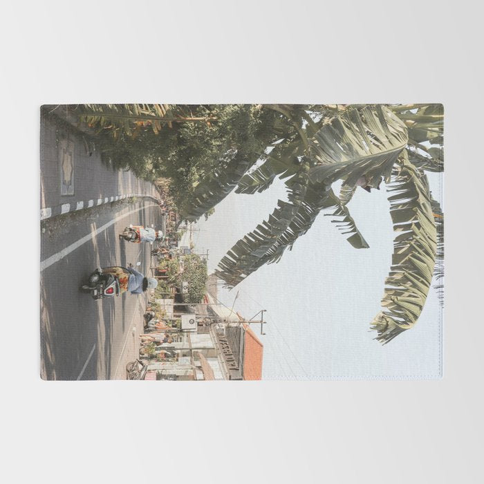 Tropical Road On Bali Island Art Print | Summer Holiday Photo | Digital Indonesia Travel Photography Rug Gallery Image 2