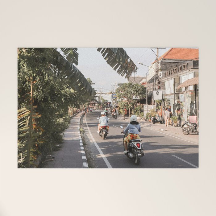 Tropical Road On Bali Island Art Print | Summer Holiday Photo | Digital Indonesia Travel Photography Welcome Mat Gallery Image 1