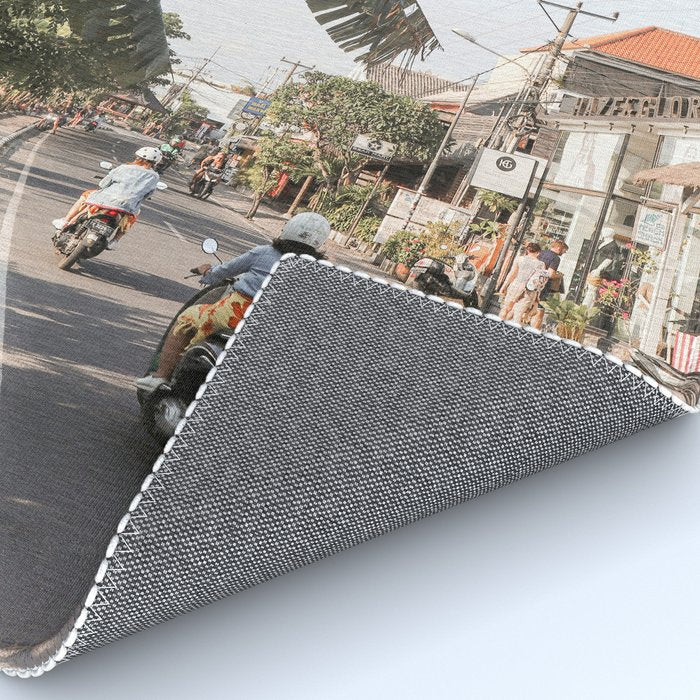Tropical Road On Bali Island Art Print | Summer Holiday Photo | Digital Indonesia Travel Photography Rug Gallery Image 4