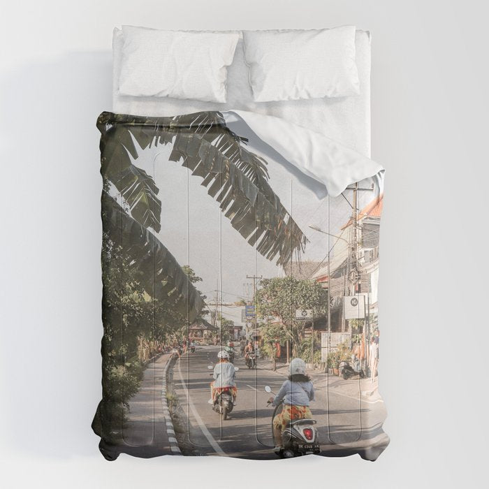 Tropical Road On Bali Island Art Print | Summer Holiday Photo | Digital Indonesia Travel Photography Comforter Gallery Image 6