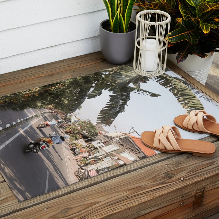 Tropical Road On Bali Island Art Print | Summer Holiday Photo | Digital Indonesia Travel Photography Outdoor Rug Gallery Image 2