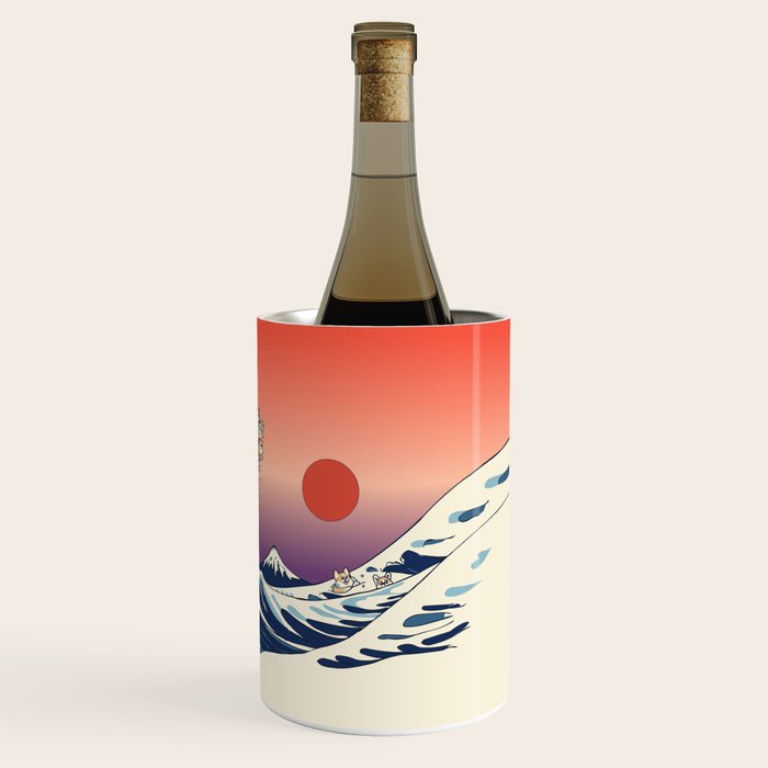 The Great Wave of Corgis Wine Chiller Gallery Image 3