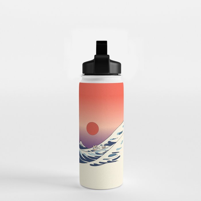 The Great Wave of Corgis Water Bottle Gallery Image 2