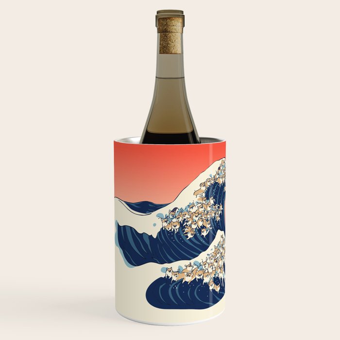 The Great Wave of Corgis Wine Chiller Gallery Image 2