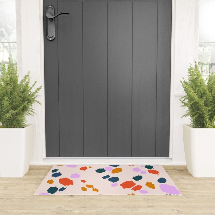 Rainbow Animal Print  Welcome Mat Gallery Image 3