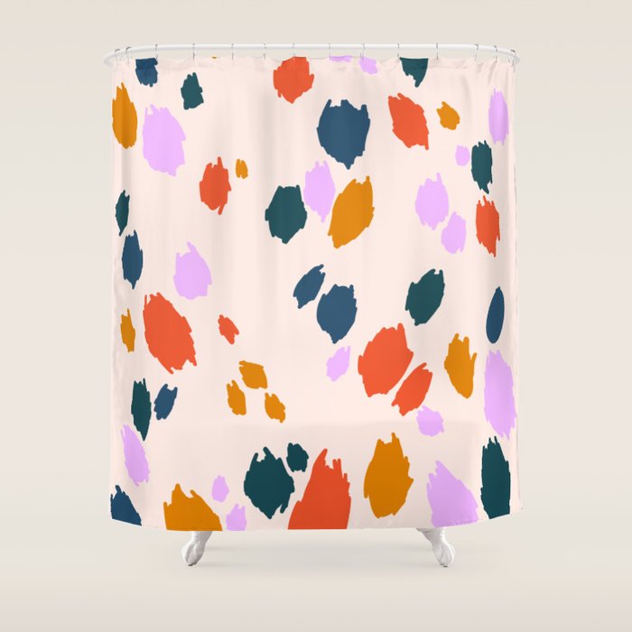 Rainbow Animal Print  Shower Curtain Gallery Image 1