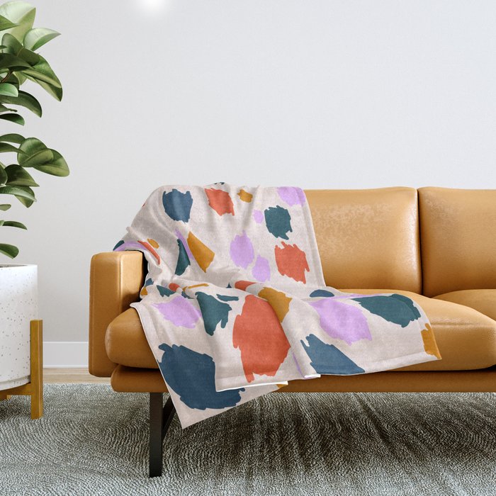 Rainbow Animal Print  Throw Blanket Gallery Image 1