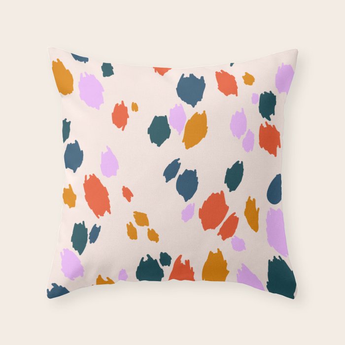 Rainbow Animal Print  Throw Pillow Gallery Image 6