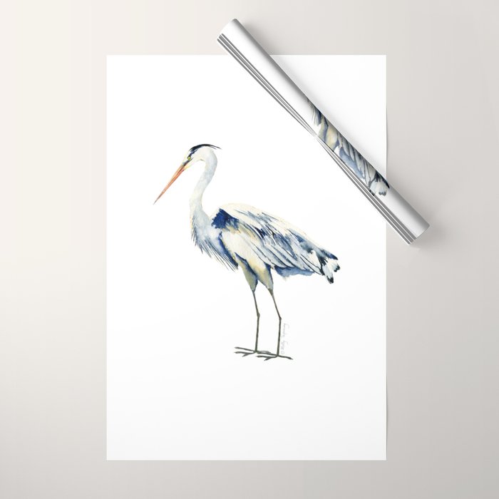 Blue Heron  Wrapping Paper Gallery Image 1