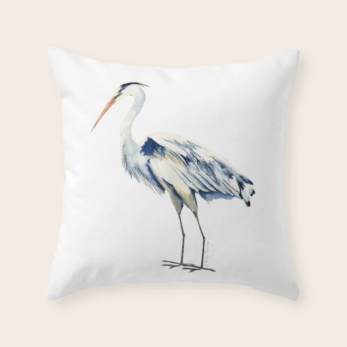 Blue Heron  Throw Pillow Gallery Image 6
