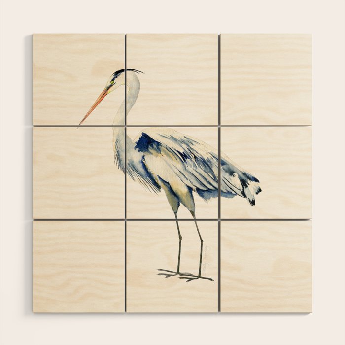 Blue Heron  Wood Wall Art Gallery Image 1