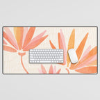 Earthy Pastel Floral Illustration Desk Mat Gallery Image 1