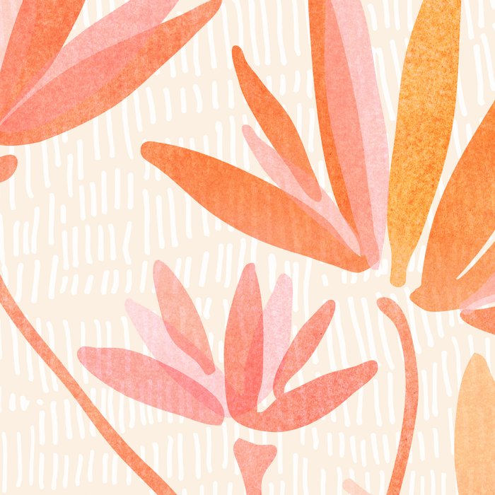 Earthy Pastel Floral Illustration Coffee Mug Gallery Image 2