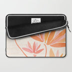 Earthy Pastel Floral Illustration Laptop Sleeve Gallery Image 2