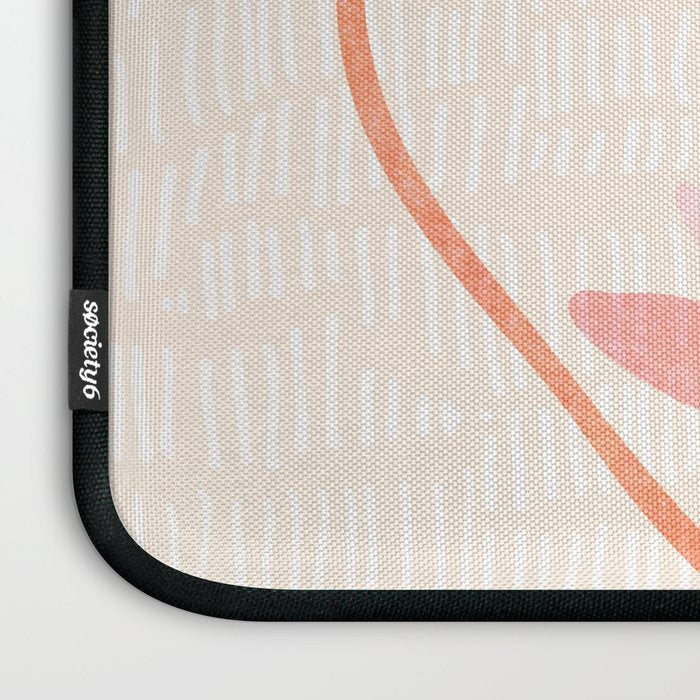 Earthy Pastel Floral Illustration Laptop Sleeve Gallery Image 3