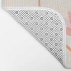 Earthy Pastel Floral Illustration Bath Mat Gallery Image 2