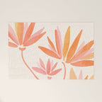 Earthy Pastel Floral Illustration Welcome Mat Gallery Image 1