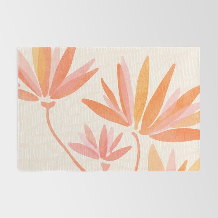 Earthy Pastel Floral Illustration Rug Gallery Image 2