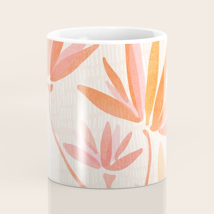 Earthy Pastel Floral Illustration Coffee Mug Gallery Image 4