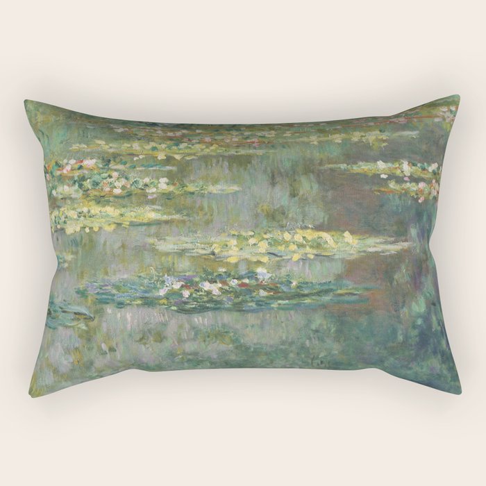 Water Lily Pond Claude Monet Rectangular Pillow Gallery Image 1
