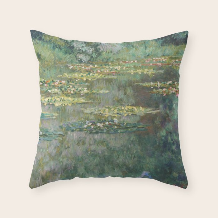 Water Lily Pond Claude Monet Throw Pillow Gallery Image 6