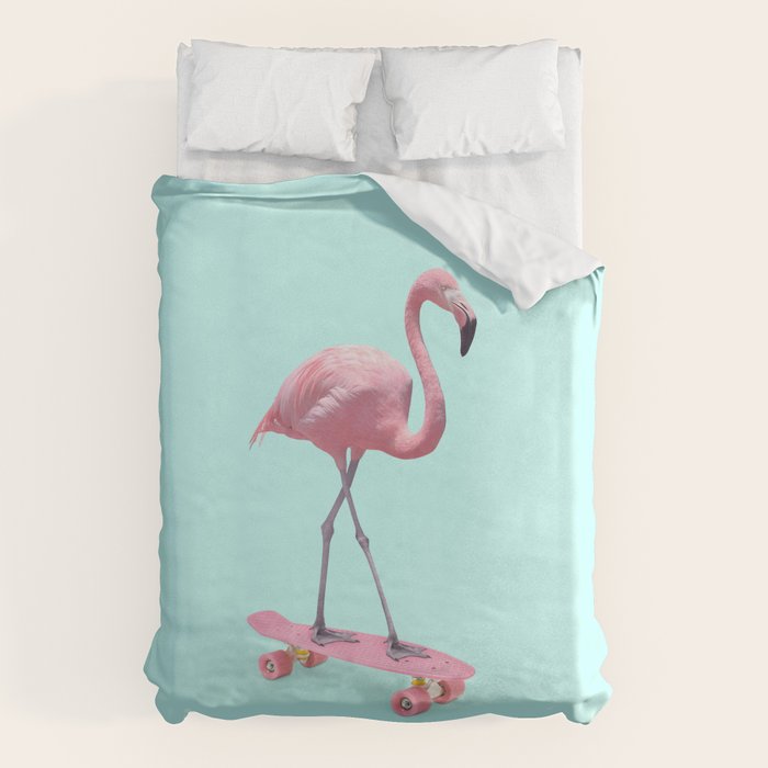 SKATE FLAMINGO Duvet Cover Gallery Image 6