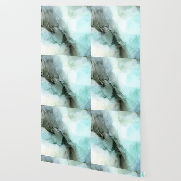 Calm Nature Inspired Abstract Flow Landscape Painting Wallpaper Gallery Image 2