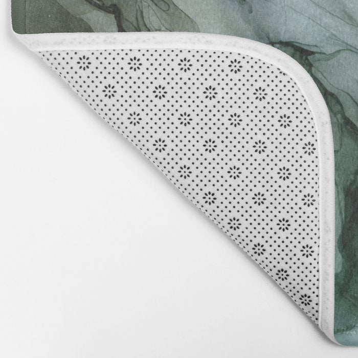 Calm Nature Inspired Abstract Flow Landscape Painting Bath Mat Gallery Image 2