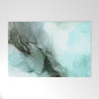 Calm Nature Inspired Abstract Flow Landscape Painting Welcome Mat Gallery Image 1