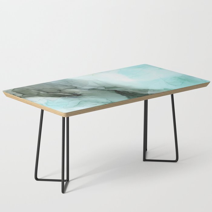 Calm Nature Inspired Abstract Flow Landscape Painting Coffee Table Gallery Image 1