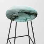 Calm Nature Inspired Abstract Flow Landscape Painting Stool Gallery Image 2