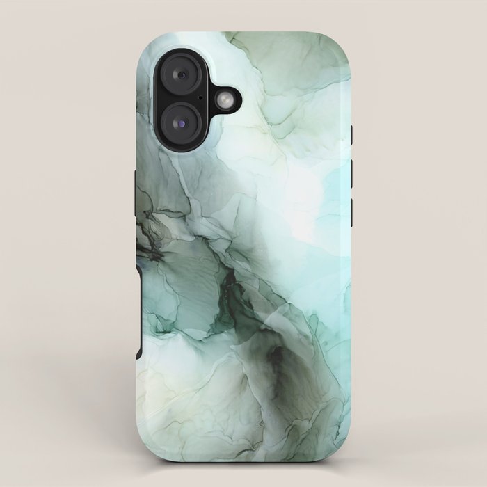 Calm Nature Inspired Abstract Flow Landscape Painting iPhone Case Gallery Image 1