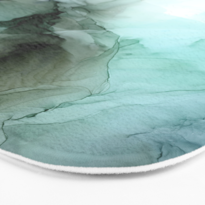 Calm Nature Inspired Abstract Flow Landscape Painting Bath Mat Gallery Image 3