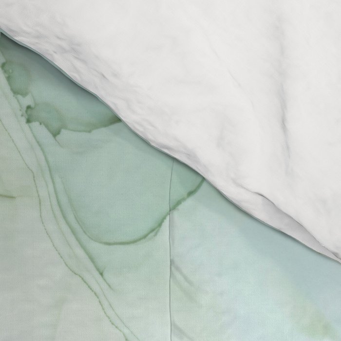 Calm Nature Inspired Abstract Flow Landscape Painting Comforter Gallery Image 4