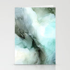 Calm Nature Inspired Abstract Flow Landscape Painting Stationery Card Gallery Image 2
