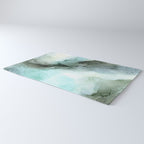 Calm Nature Inspired Abstract Flow Landscape Painting Rug Gallery Image 3