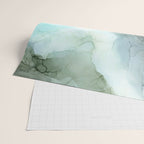 Calm Nature Inspired Abstract Flow Landscape Painting Wrapping Paper Gallery Image 2