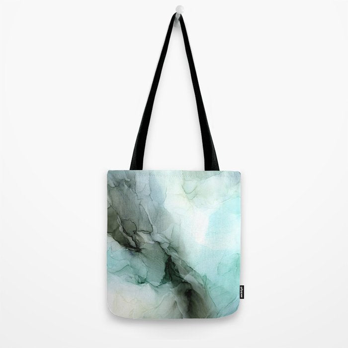 Calm Nature Inspired Abstract Flow Landscape Painting Tote Bag Gallery Image 2