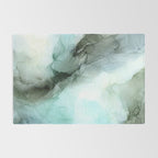 Calm Nature Inspired Abstract Flow Landscape Painting Rug Gallery Image 2
