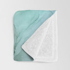 Calm Nature Inspired Abstract Flow Landscape Painting Throw Blanket Gallery Image 3