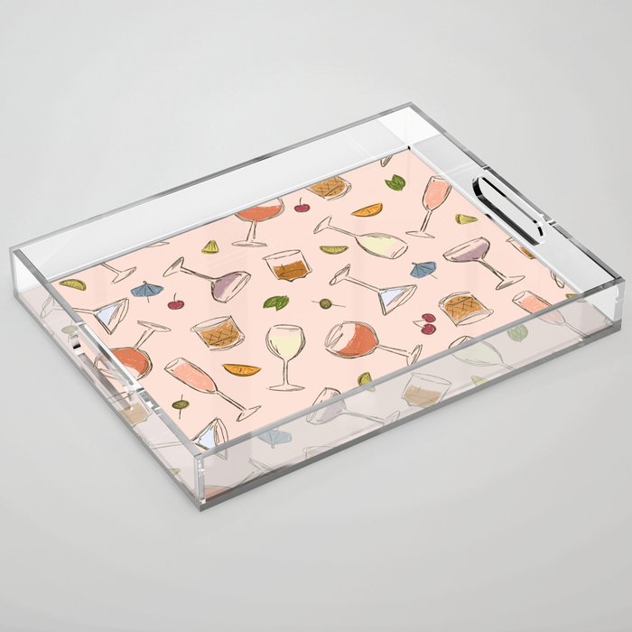 Cocktail O Clock Acrylic Tray Gallery Image 1