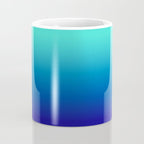 Turquoise Ultramarine Blue Gradient Coffee Mug Gallery Image 4