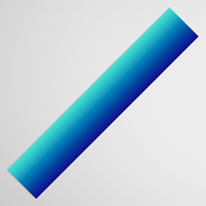 Turquoise Ultramarine Blue Gradient Table Runner Gallery Image 3