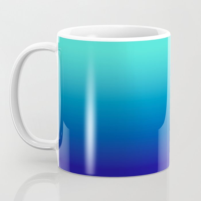 Turquoise Ultramarine Blue Gradient Coffee Mug Gallery Image 3